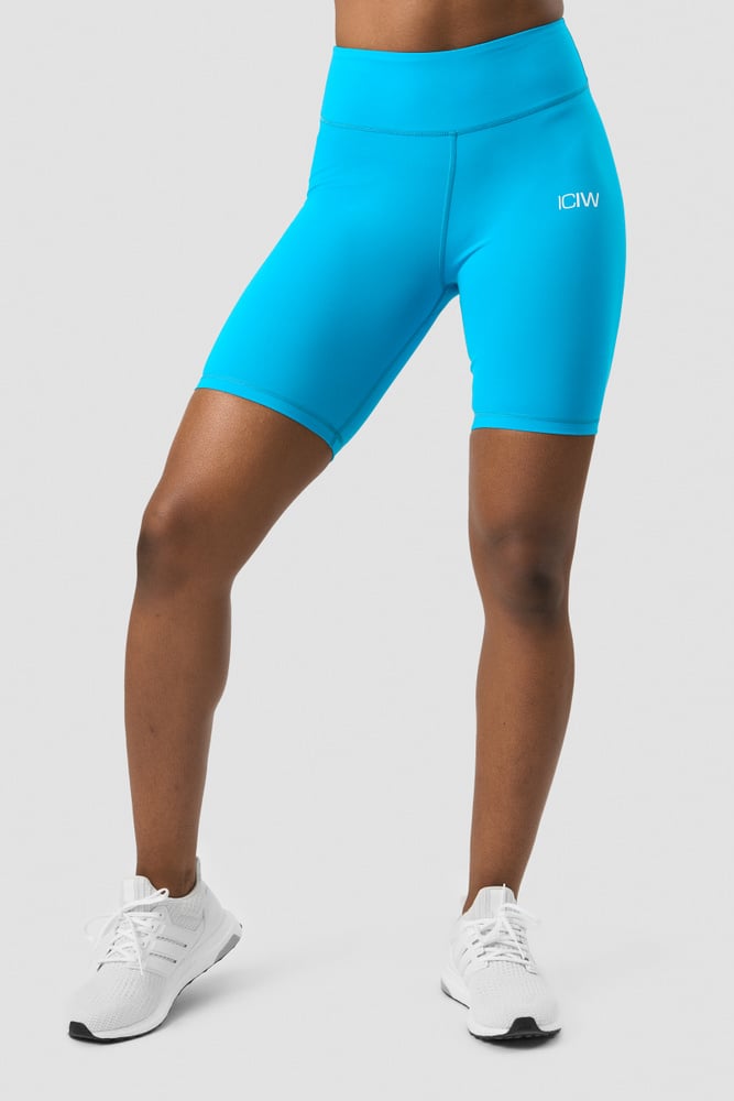 scrunch v-shape biker shorts blue