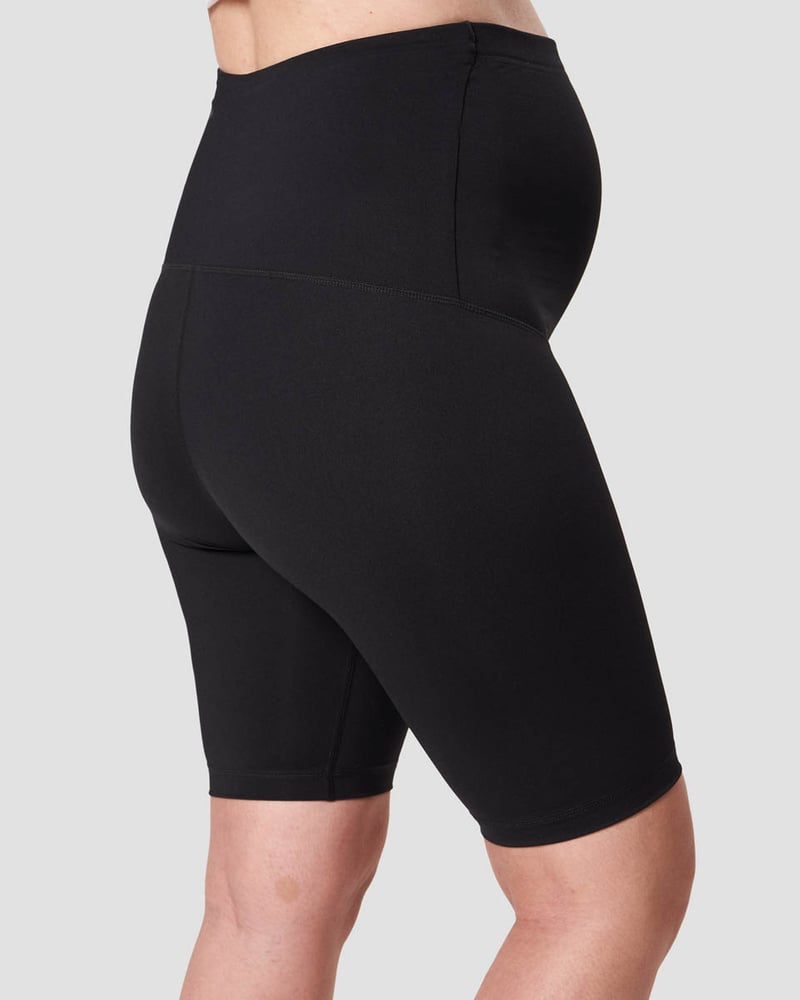 maternity biker shorts black