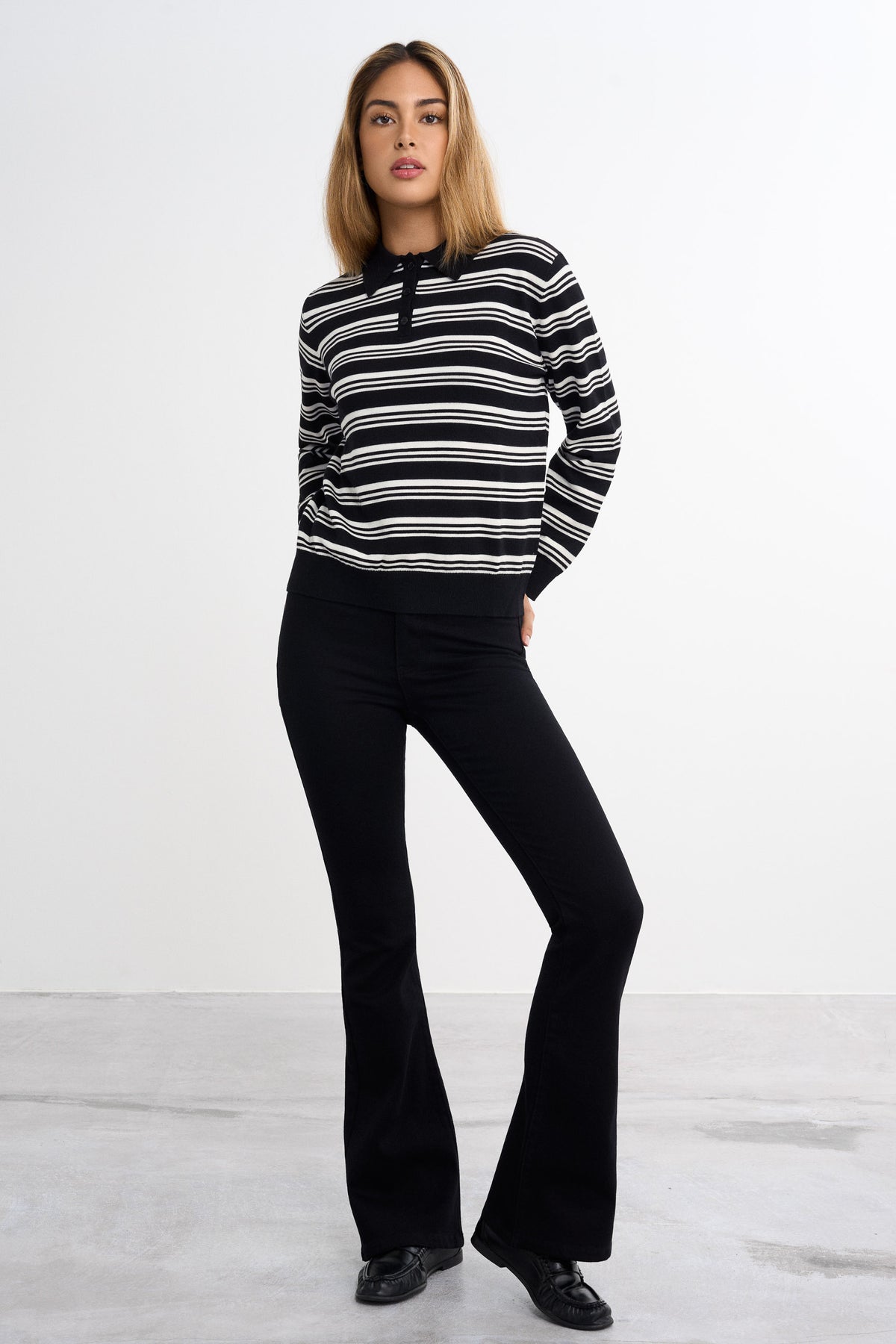 Strikket piqué sweater