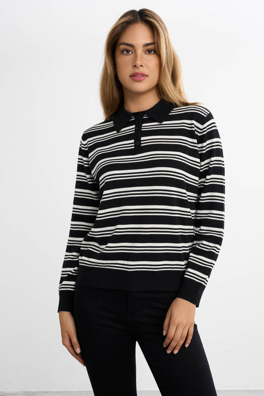 Strikket piqué sweater
