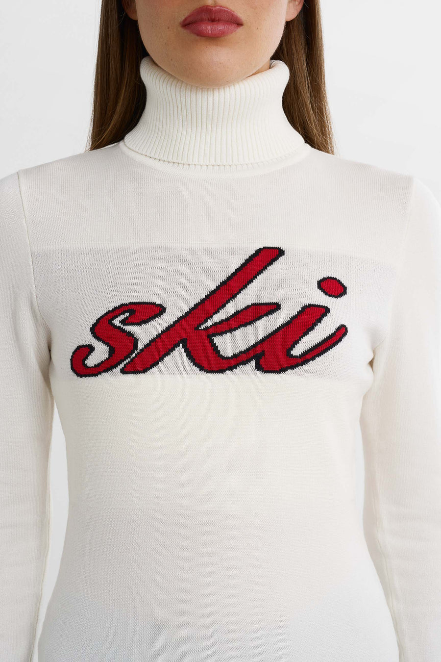 Retro Ski Sweater · White/Red