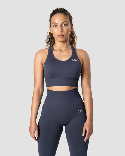 divine seamless sports bra mystic blue