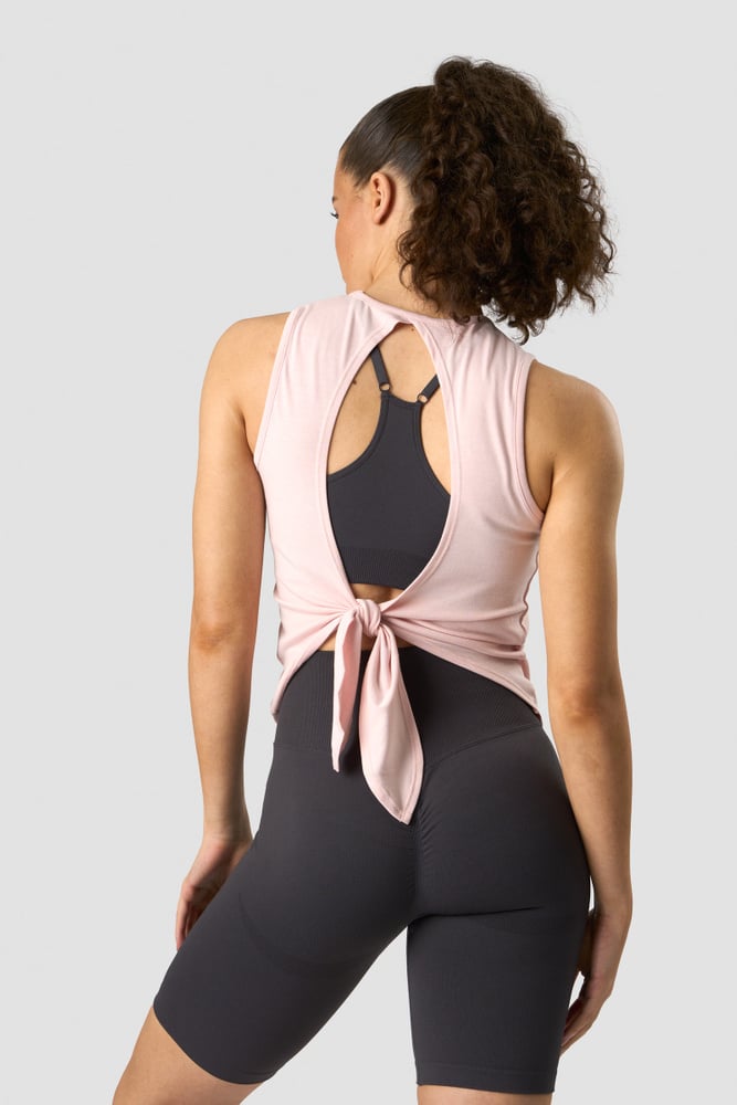 empowering open back tank sugar pink