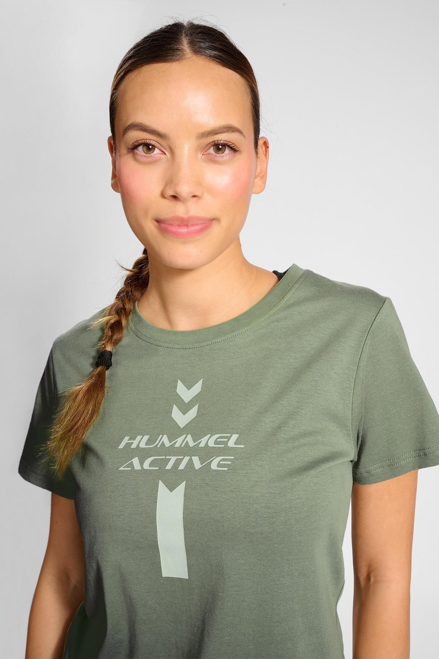 HUMMEL - Hmlactive Graphic Co Tee S/s Woman - Sea Spray