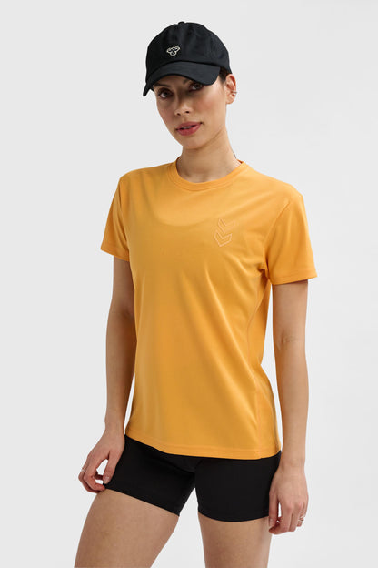 HUMMEL - Hmlactive Pl Jersey S/s Woman - Blazing Orange