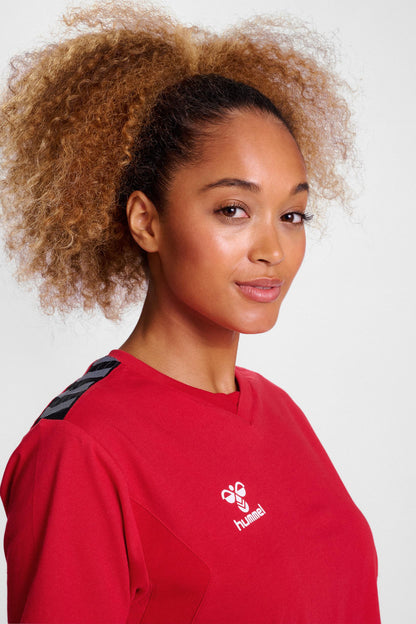 HUMMEL - Hmlauthentic Co T-shirt S/s Woman - True Red