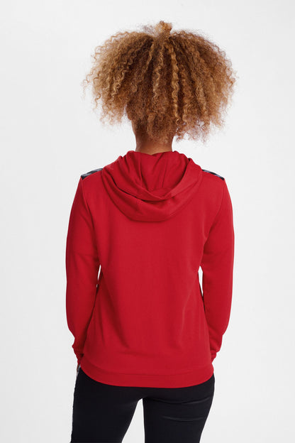 HUMMEL - Hmlauthentic Pl Zip Hoodie Woman - True Red