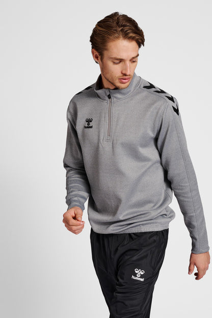 HUMMEL - Hmlcore Xk Half Zip Poly Sweat - Grey Melange