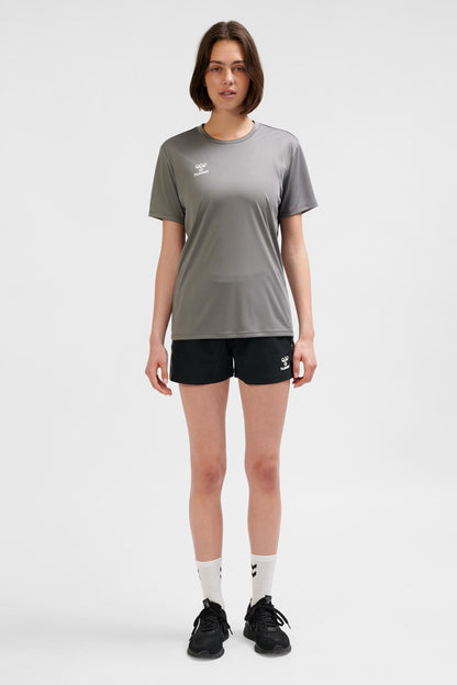 HUMMEL - Hmlessential Jersey S/s Woman - Steel Gray