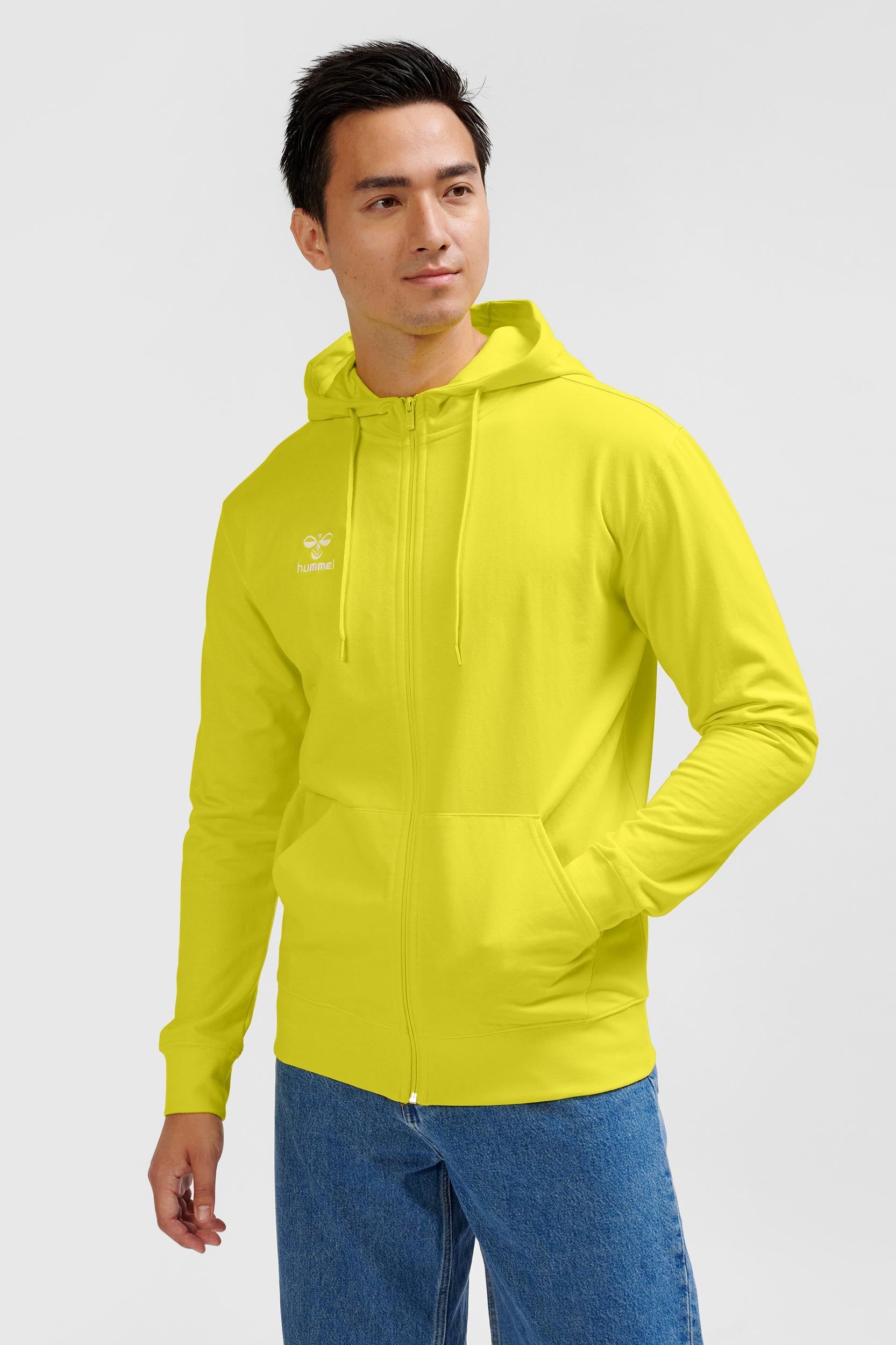 HUMMEL - Hmlgo 2.0 Zip Hoodie - Blazing Yellow