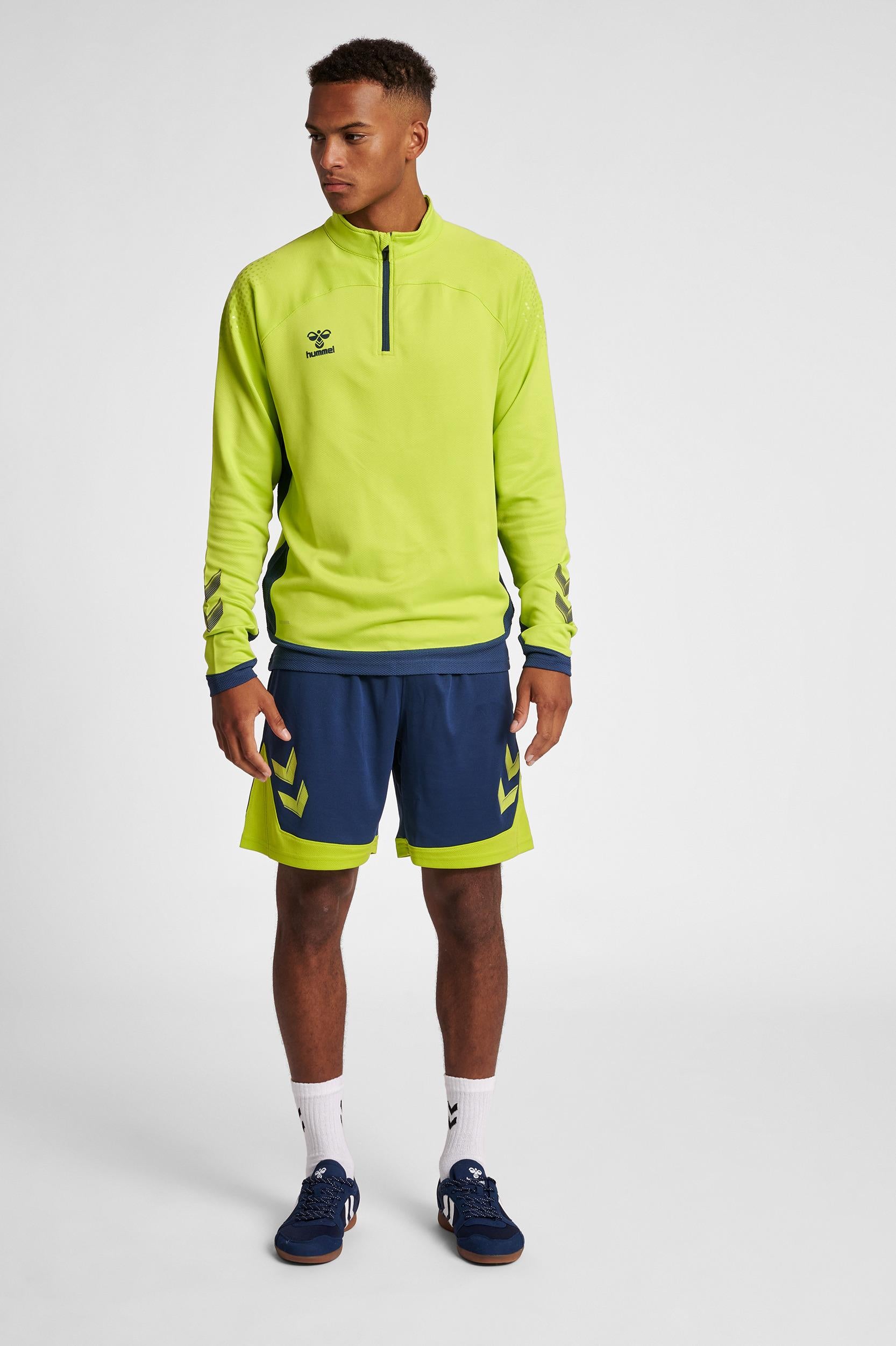 HUMMEL - Hmllead Half Zip - Lime Punch