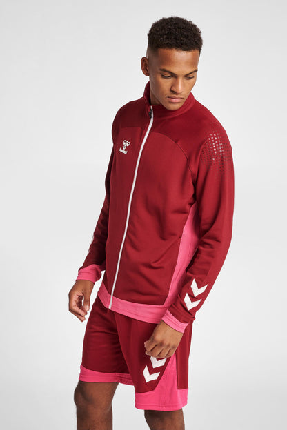 HUMMEL - Hmllead Poly Zip Jacket - Biking Red