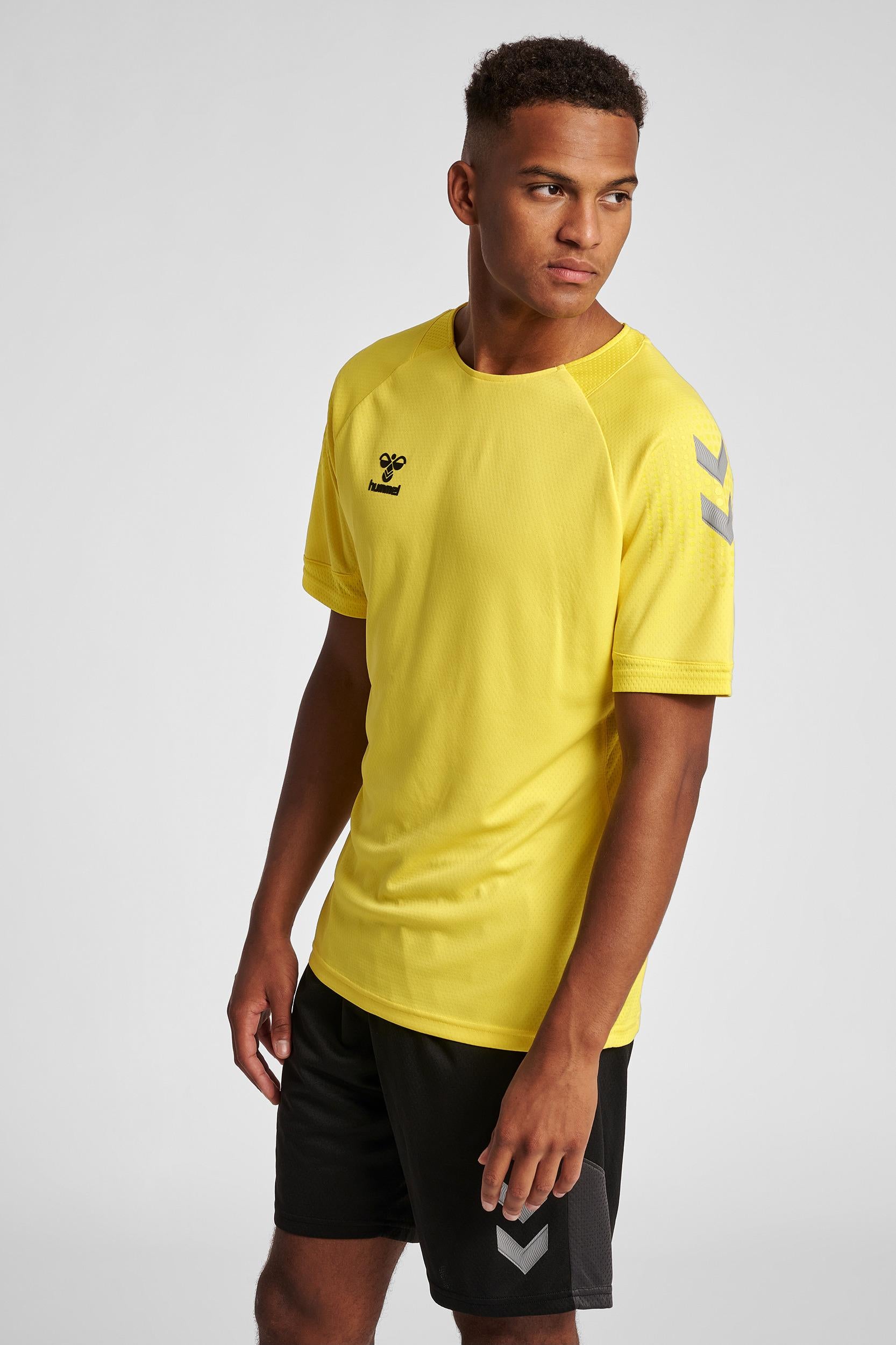 HUMMEL - Hmllead S/s Poly Jersey - Blazing Yellow