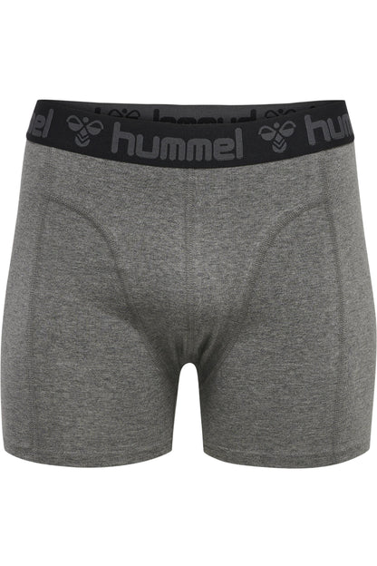 HUMMEL - Hmlmarston 4-pack Boxers - Black/dark Grey Melange