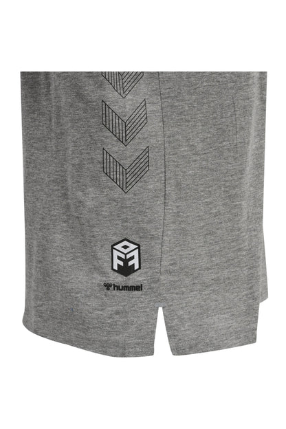 HUMMEL - Hmlmove Grid Cotton T-shirt S/s - Grey Melange