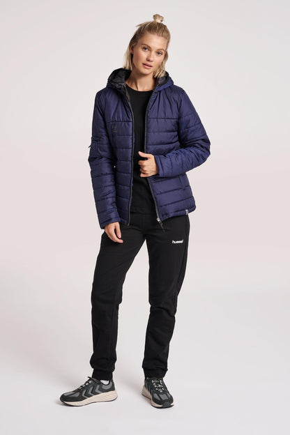 HUMMEL - Hmlnorth Quilted Hood Jacket Woman - Marine