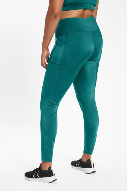 HUMMEL - Hmlte Curvy High Waist Tights Plus - Deep Teal