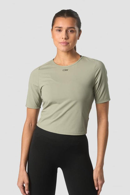 ICANIWILL - Charge Cropped Mid Sleeve - Light Sea Green