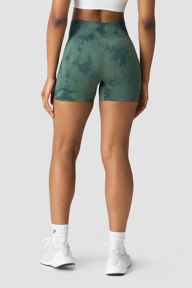 ICANIWILL - Define Seamless Tie Dye Shorts - Dark Green