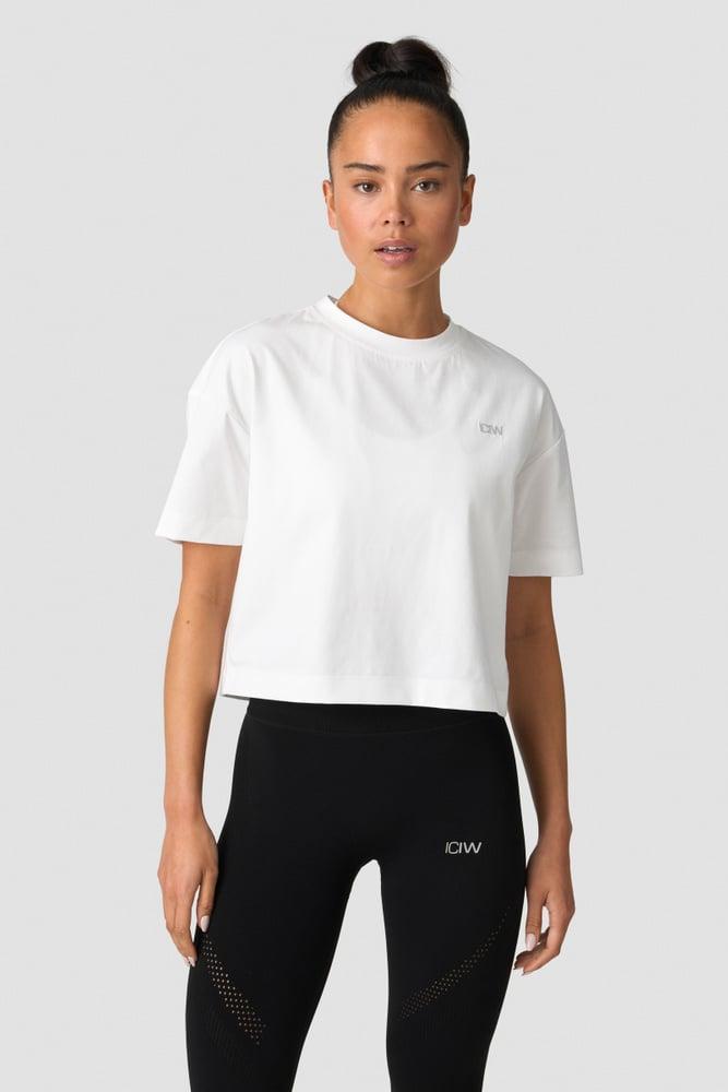 ICANIWILL - Everyday Cotton Cropped T-shirt - White