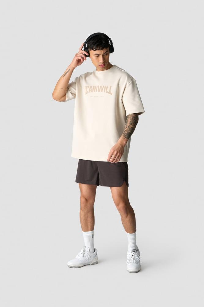 ICANIWILL - Revive Oversized T-shirt Print - Light Beige