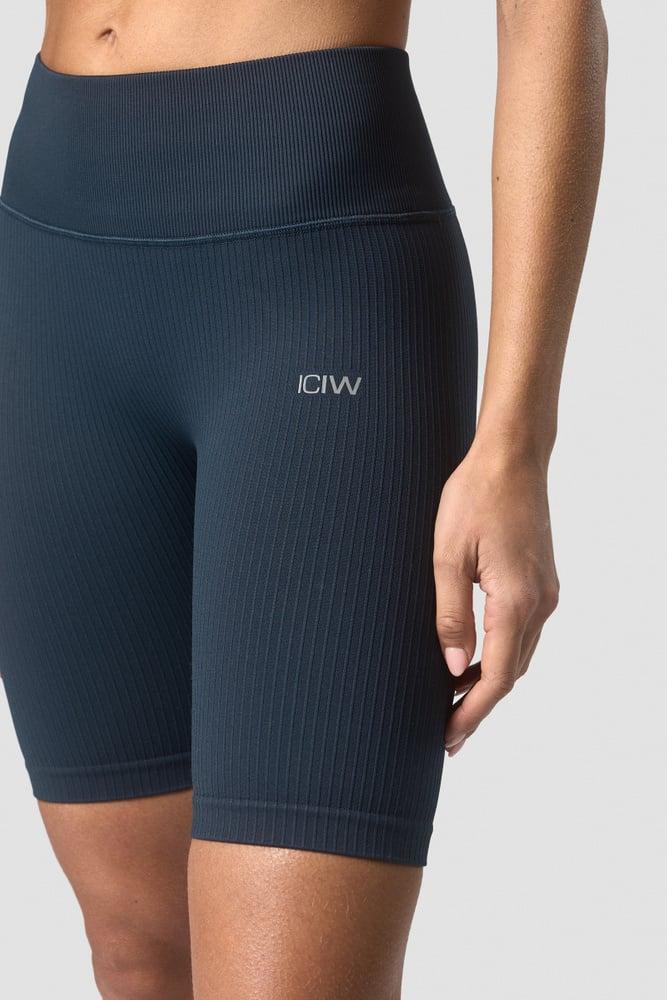 ICANIWILL - Ribbed Define Seamless Biker Shorts - Dk Teal