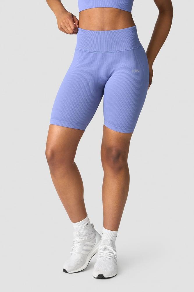 ICANIWILL - Ribbed Define Seamless Biker Shorts - Violet Blue