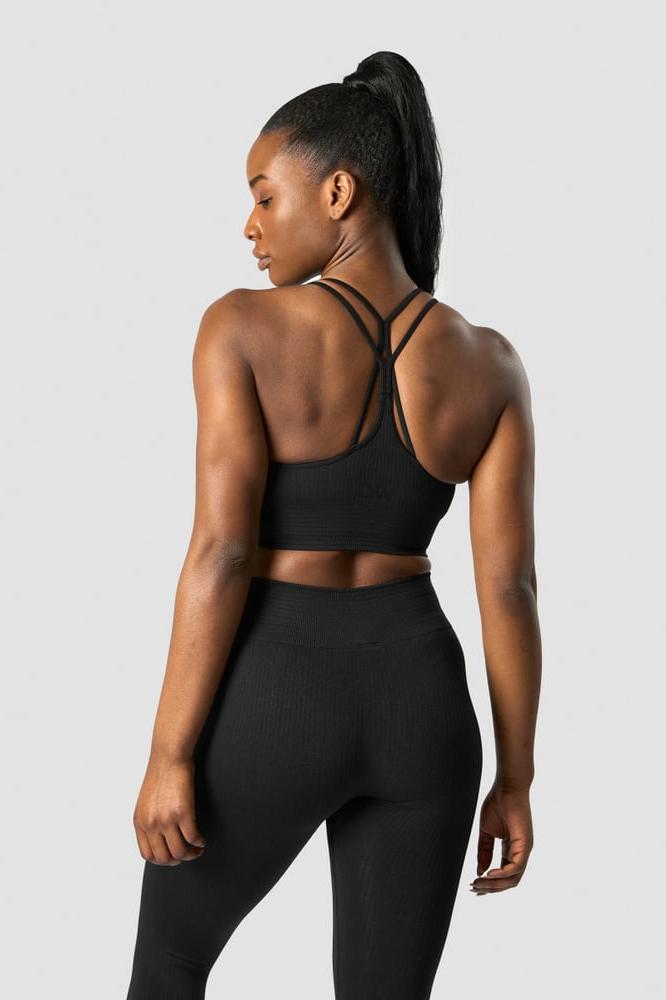 ICANIWILL - Ribbed Define Seamless Sports Bra - Black