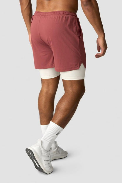 ICANIWILL - Stride 2-in-1 Shorts - Brick Red