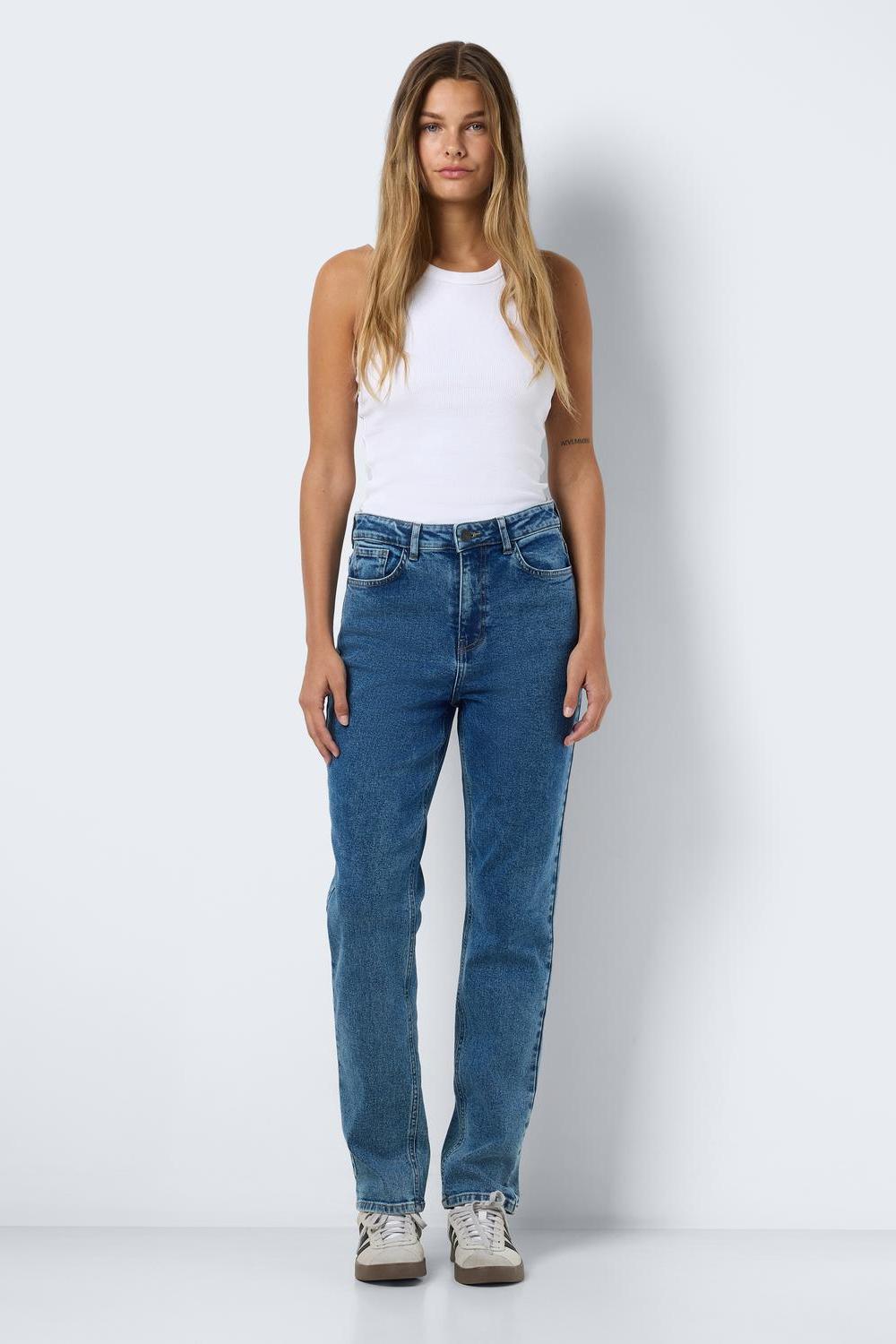 NOISY MAY - Daisy Hw Mom Fit Jeans - Blue