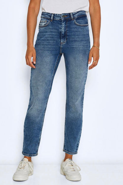 NOISY MAY - Moni Hw Straght Ank Jeans - Blue