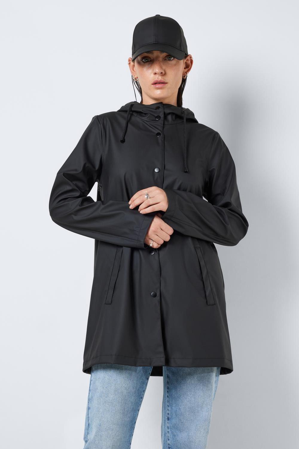 NOISY MAY - Sky L/s A-line Raincoat - Black