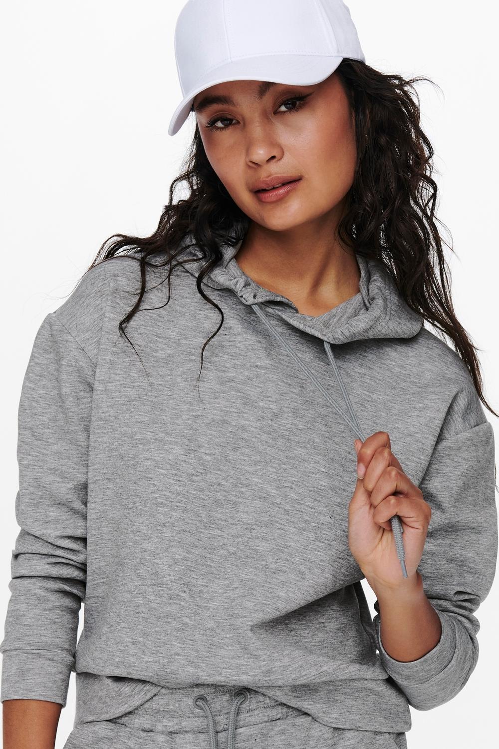 ONLYPLAY - Lounge Life Hood Ls Swt - Grey