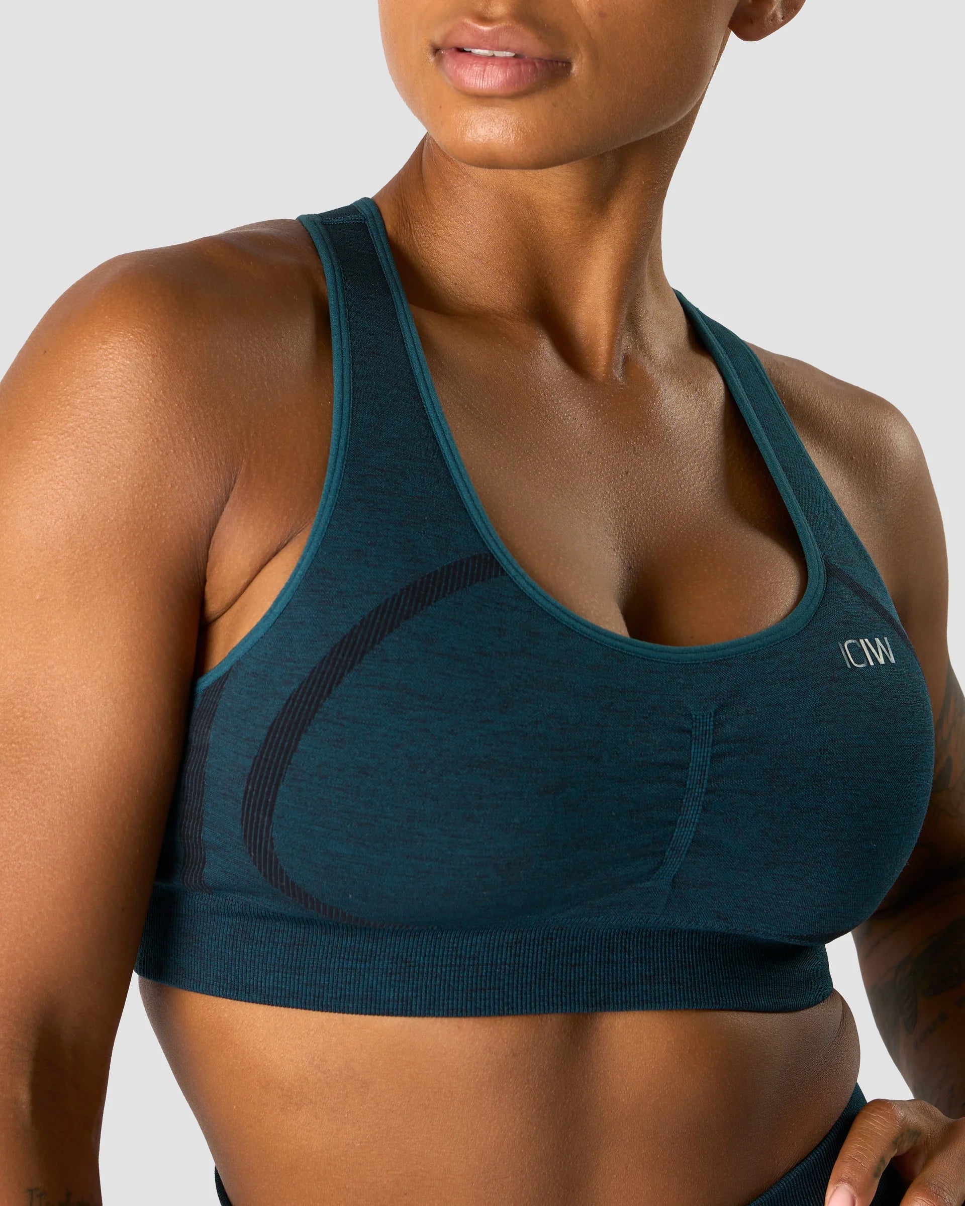 Rush Seamless Sports Bra - Dark Teal - for kvinde - ICANIWILL - Sports BH