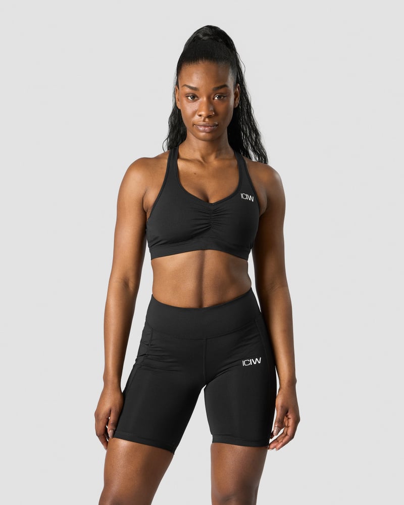 scrunch sports bra black wmn