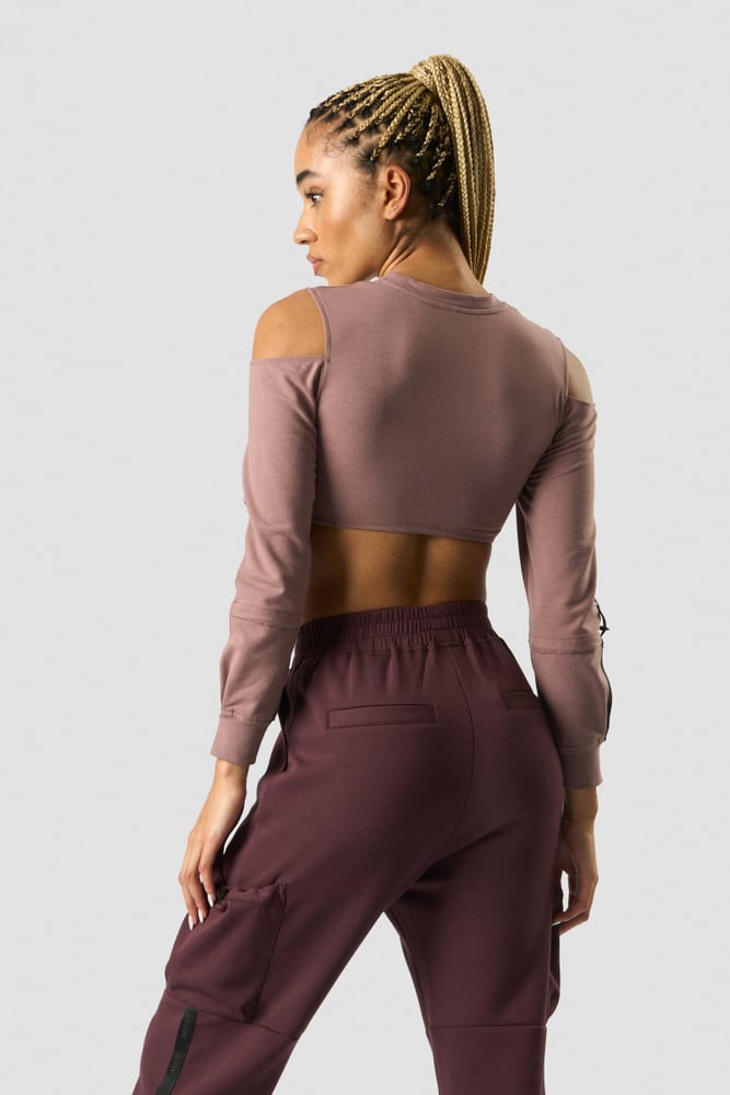 stance cropped long sleeve wmn light mauve