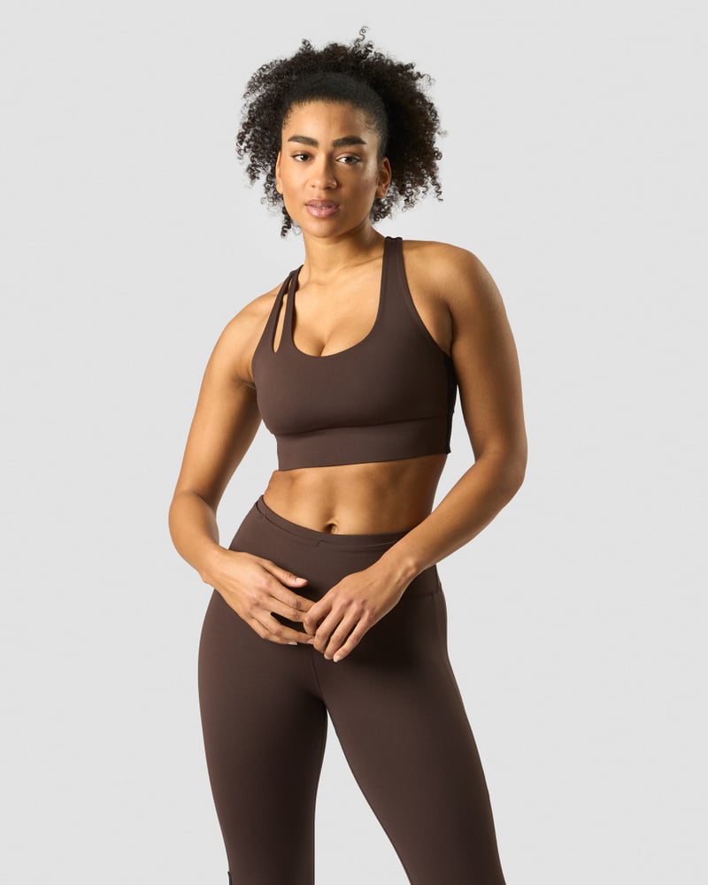 stance sports bra dark brown