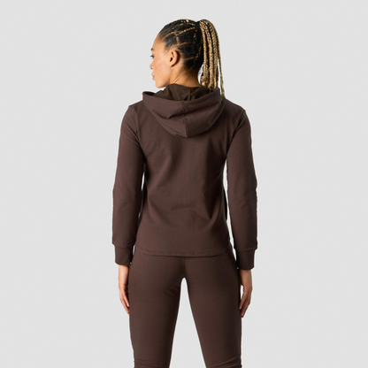 Stride Zipper Hoodie - Brown - for kvinde - ICANIWILL - Trøjer